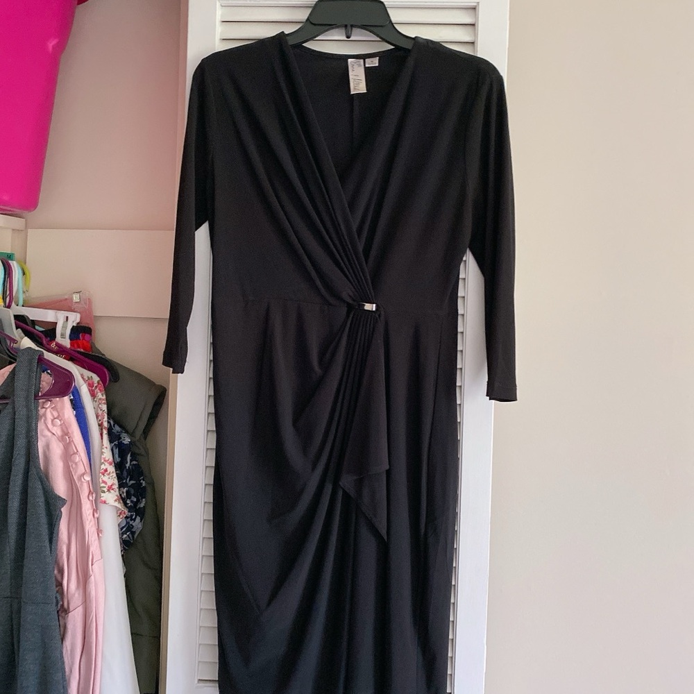 Elegant Black Wrap Dress